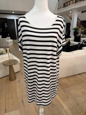 H&M Divided Black and White Striped oversized Top or Dress